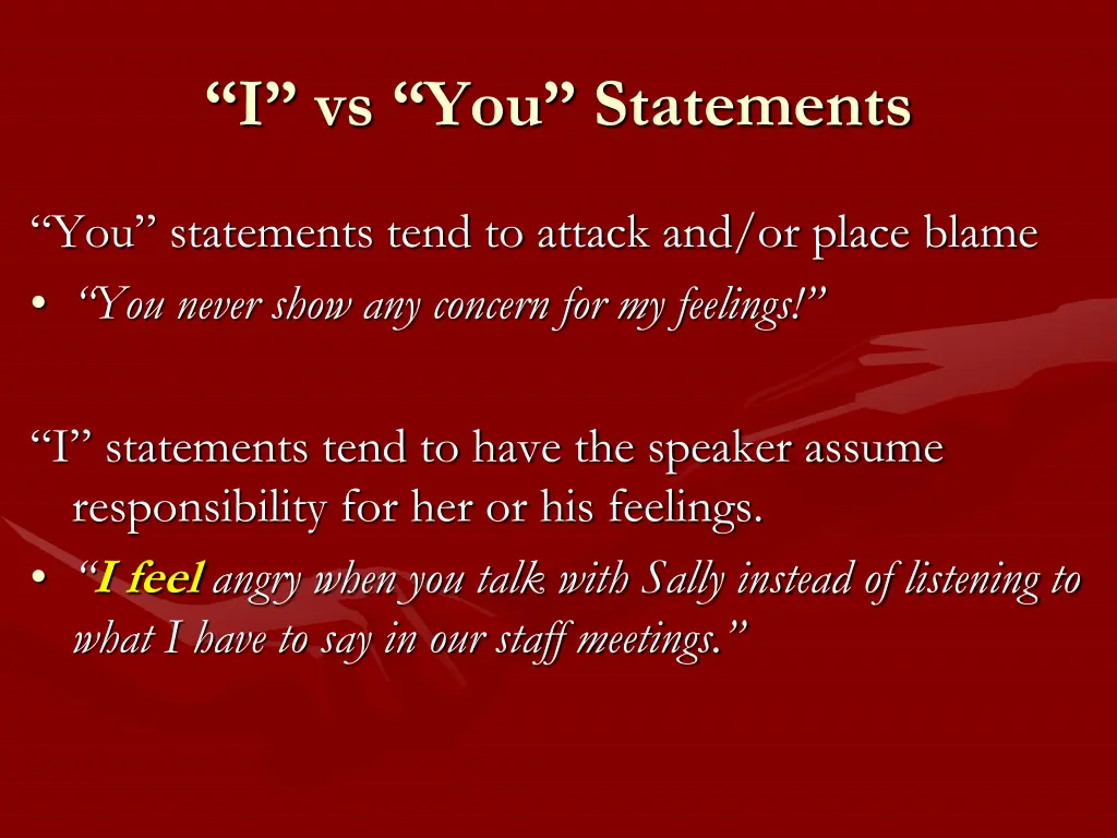 i vs you statements 1