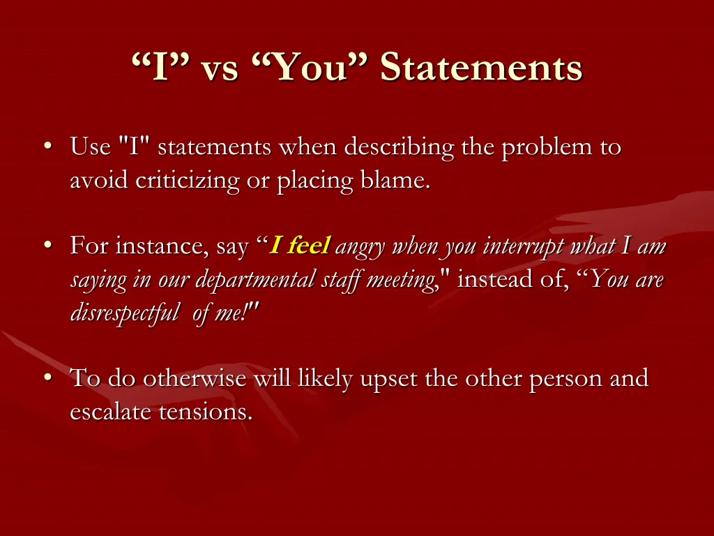i vs you statements