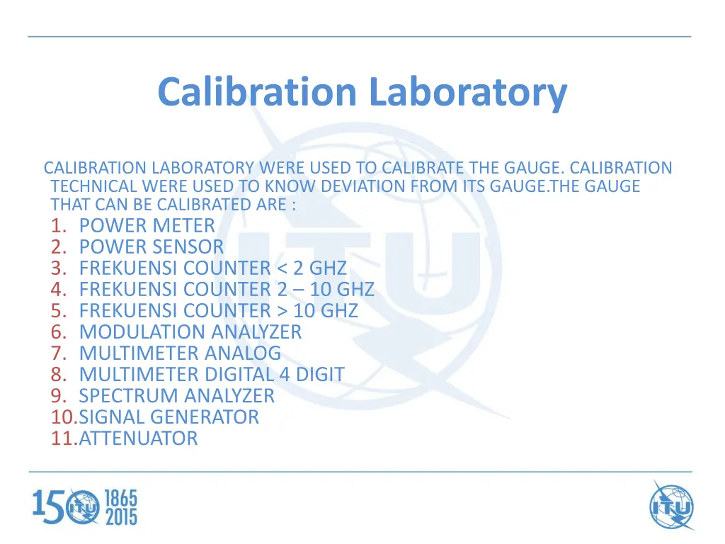 calibration laboratory