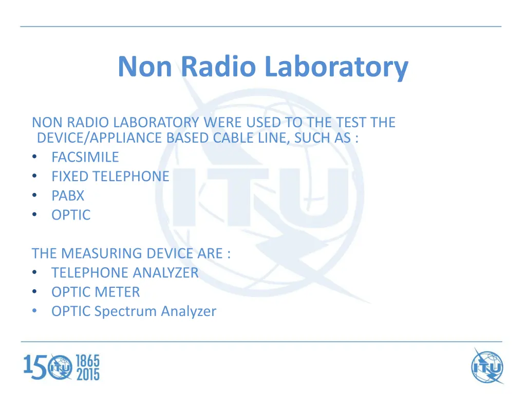 non radio laboratory