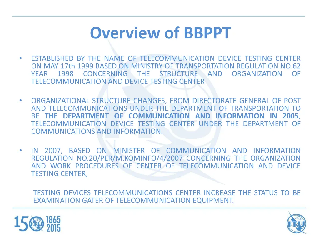 overview of bbppt