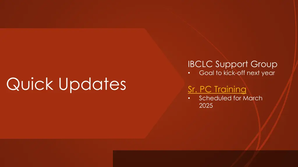 ibclc support group goal to kick off next year