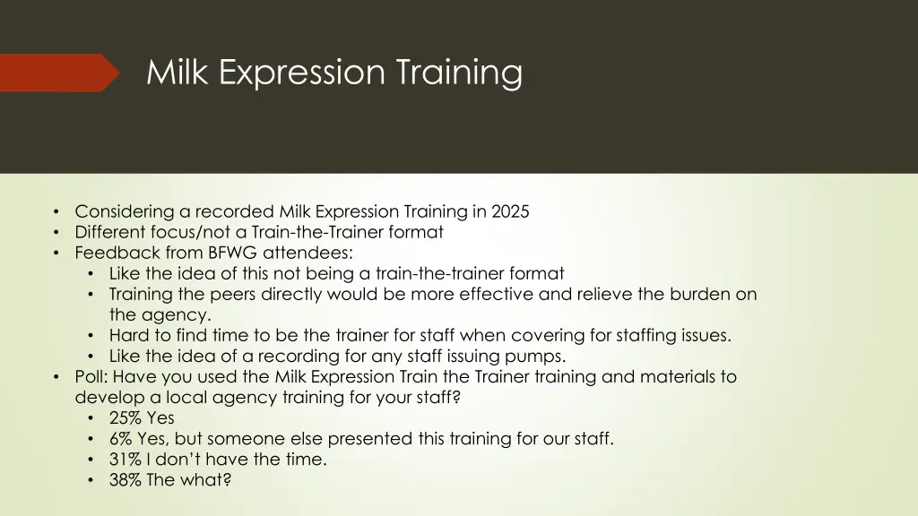 milk expression training