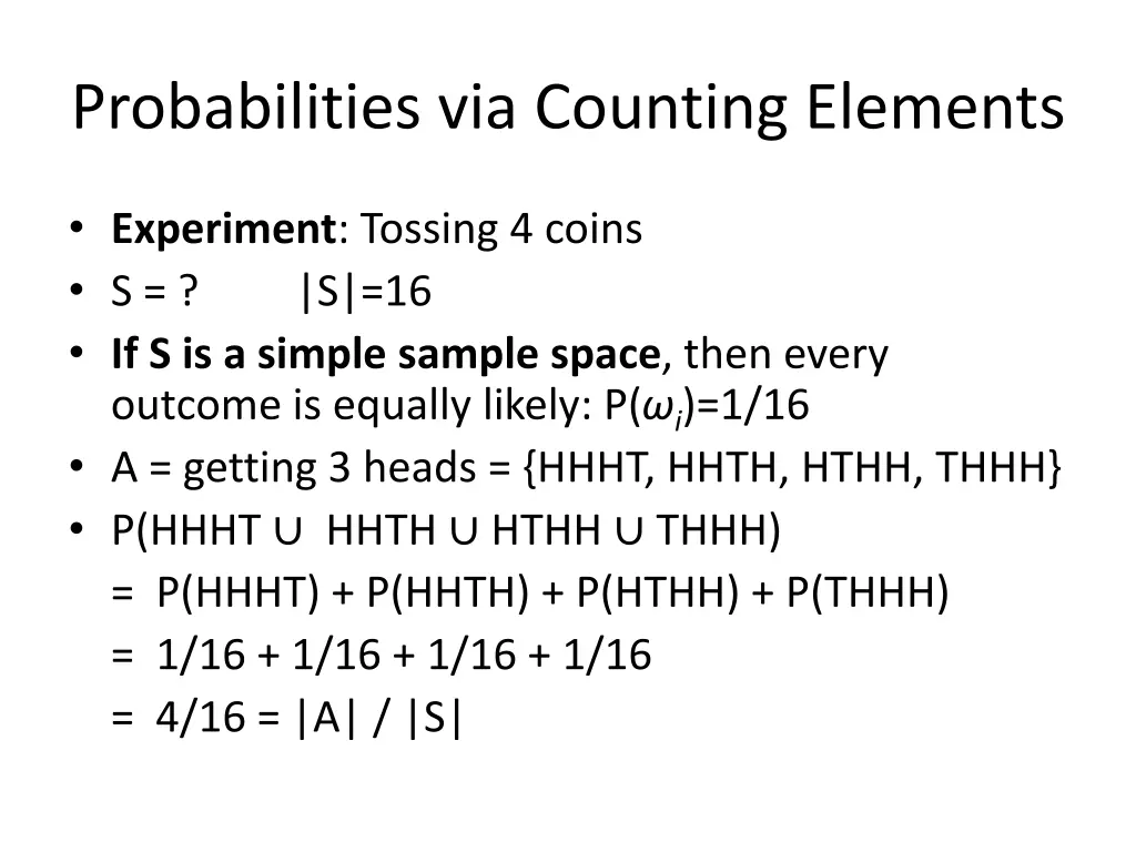 probabilities via counting elements 2