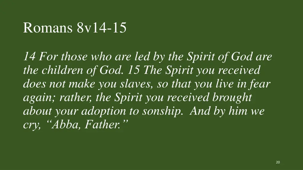 romans 8v14 15 1