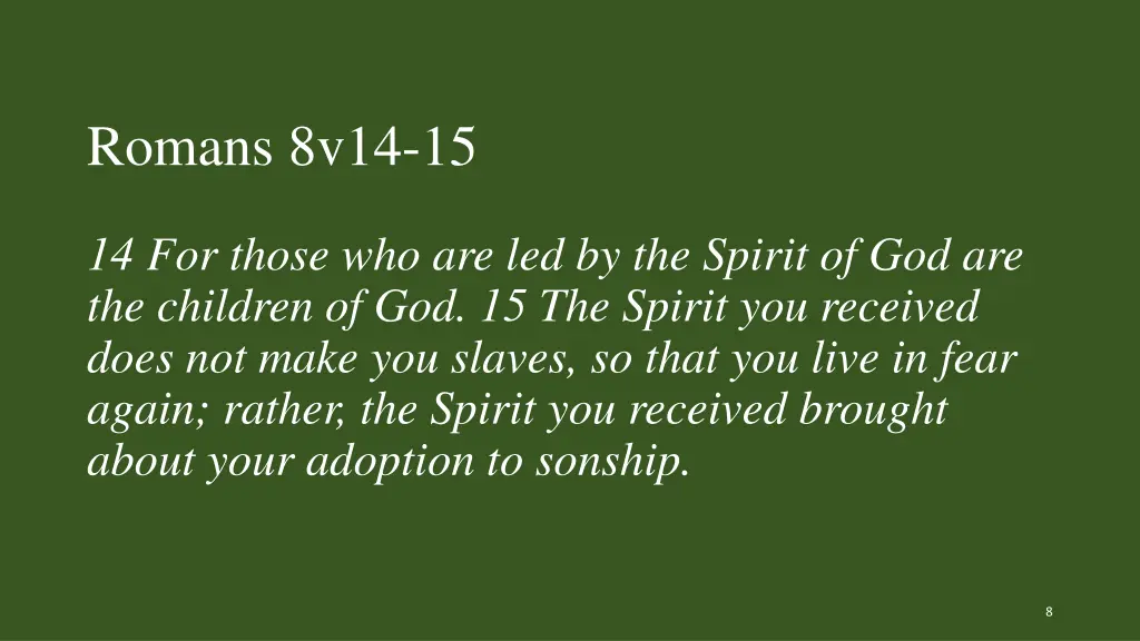 romans 8v14 15