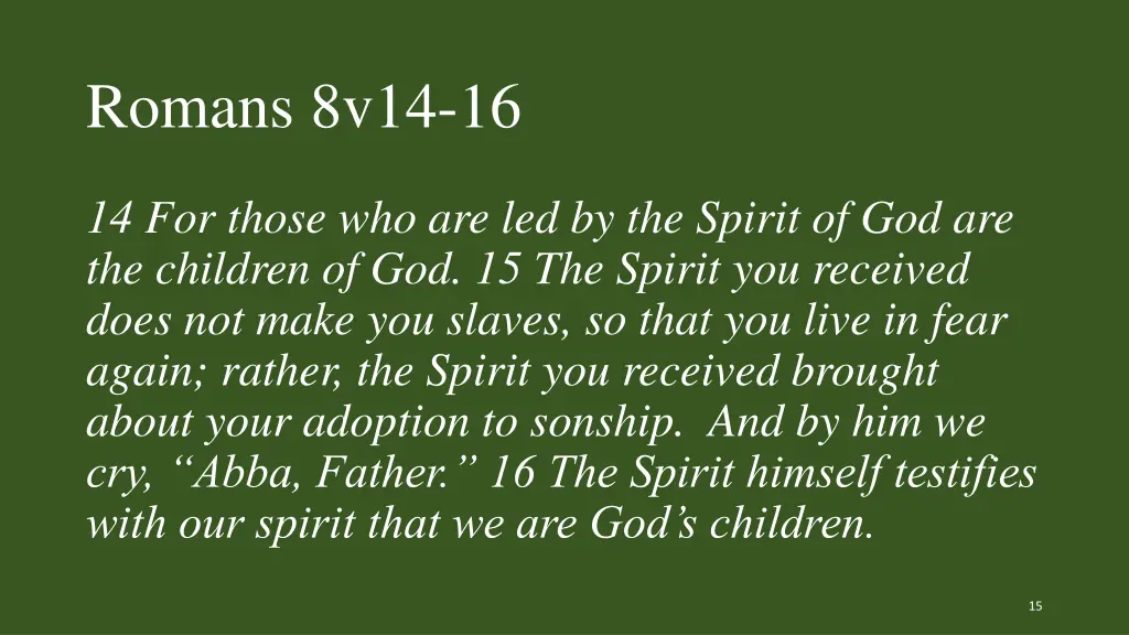 romans 8v14 16