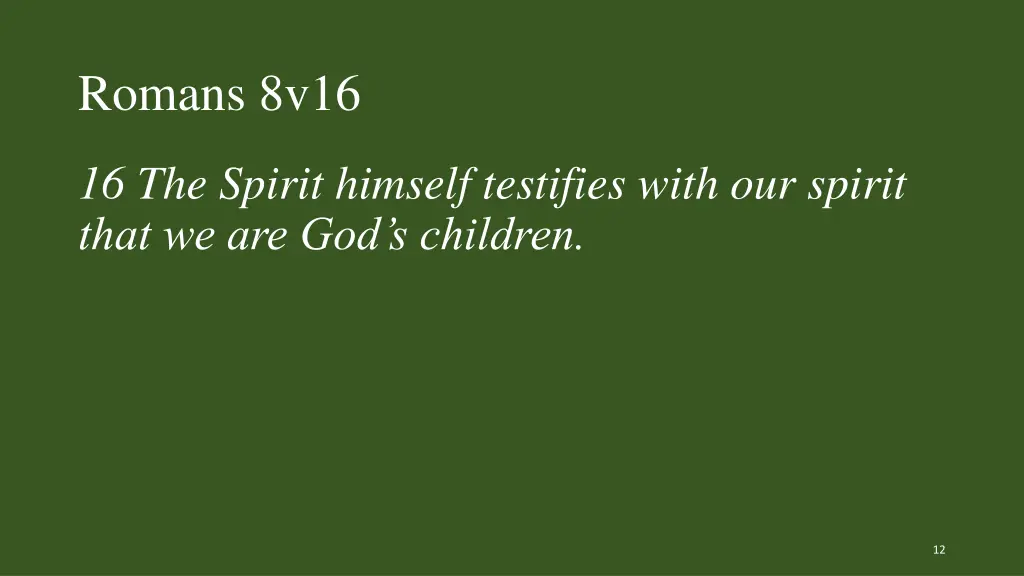 romans 8v16
