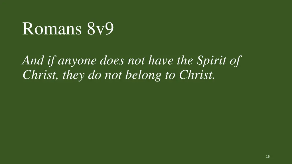romans 8v9