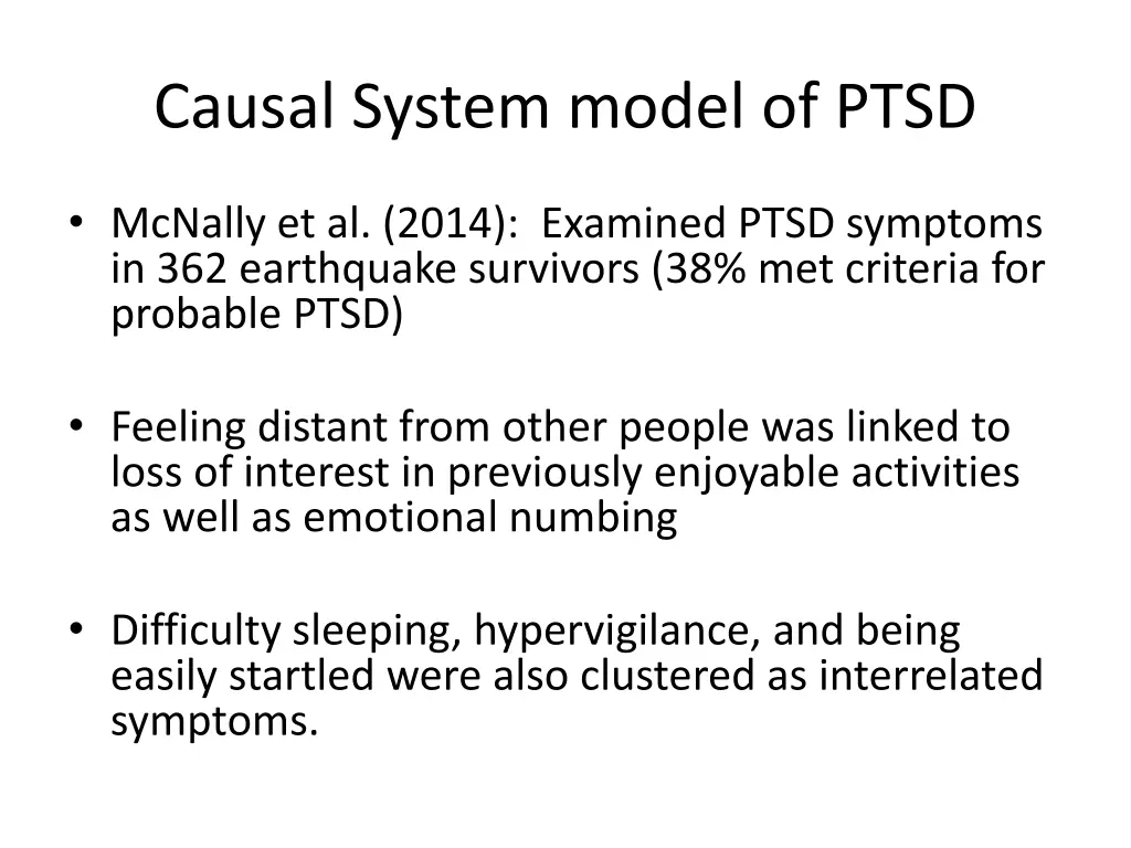 causal system model of ptsd 1