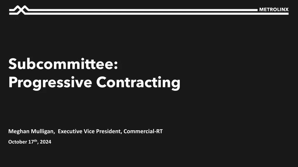 subcommittee progressive contracting
