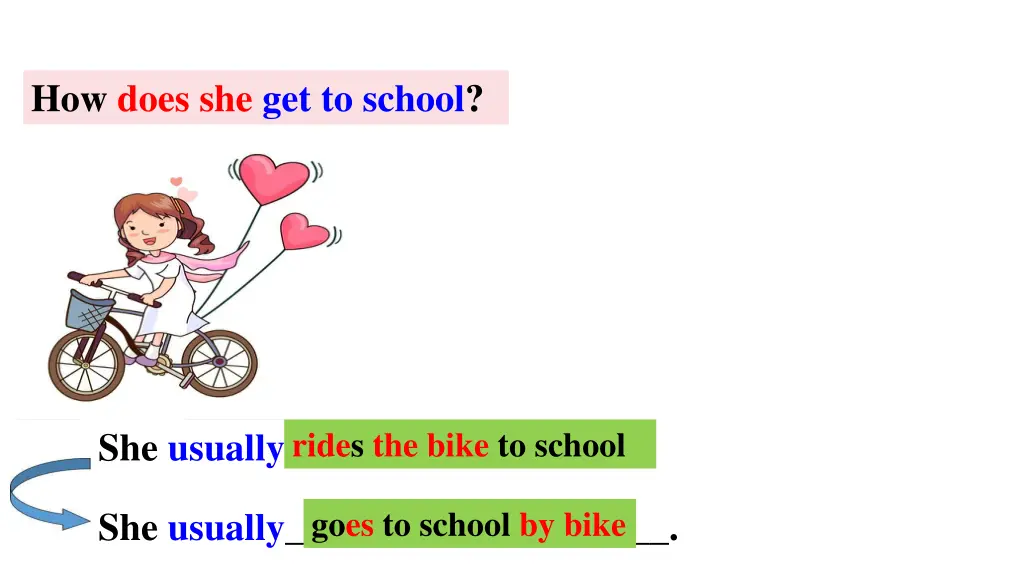 how does she get to school