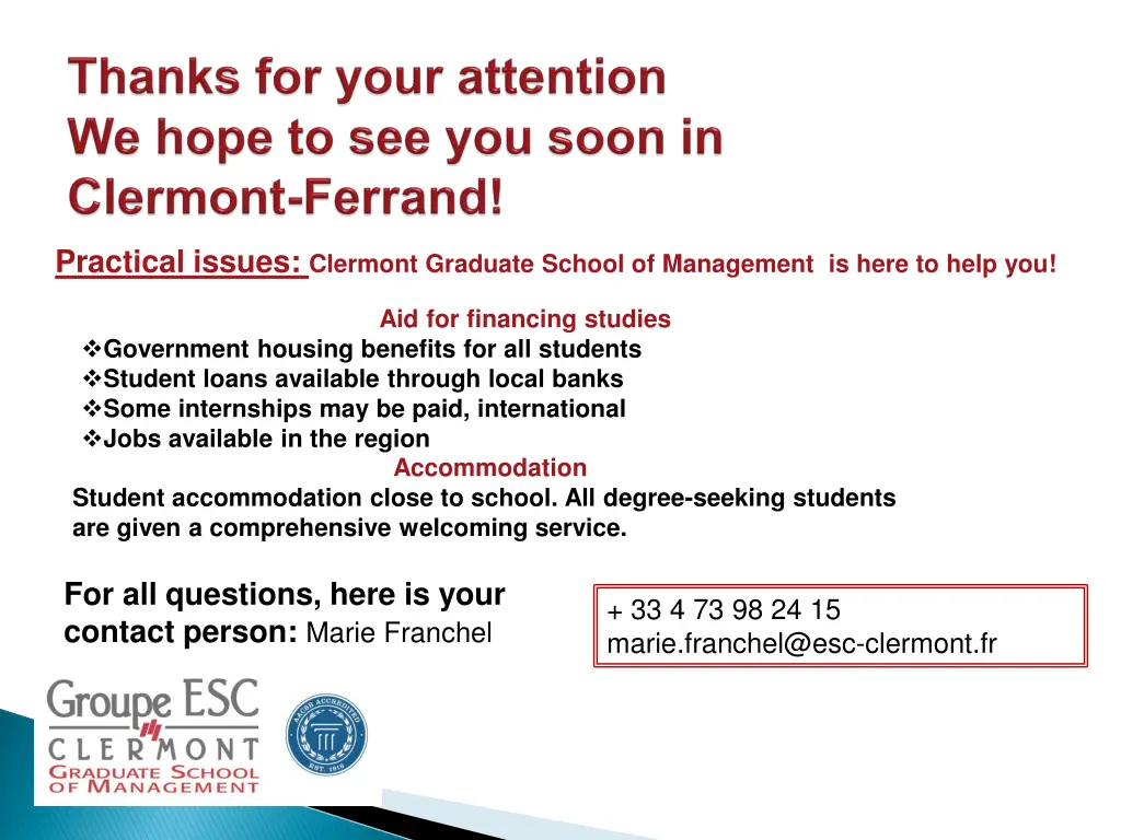 practical issues clermont graduate school