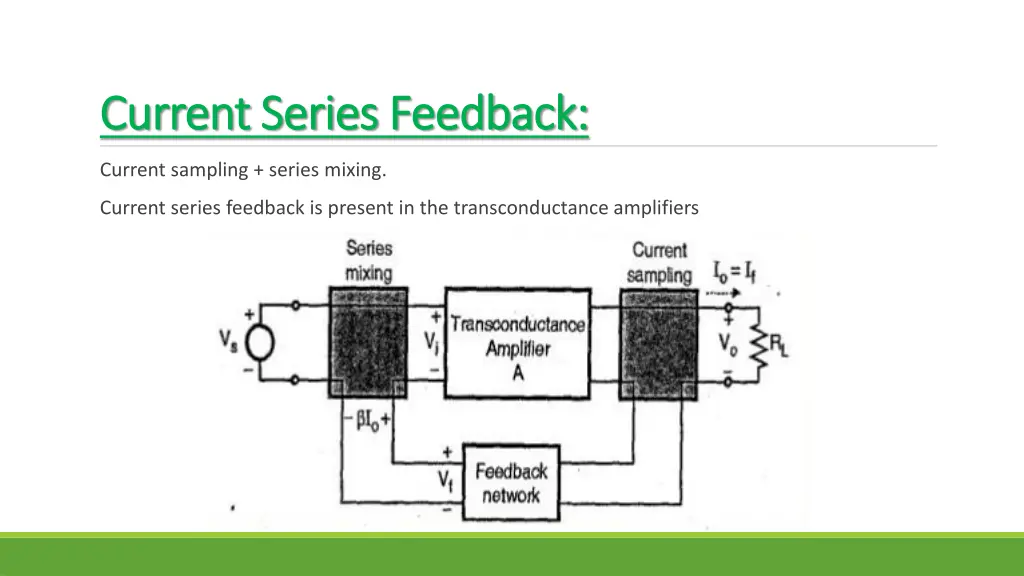 current series feedback current series feedback