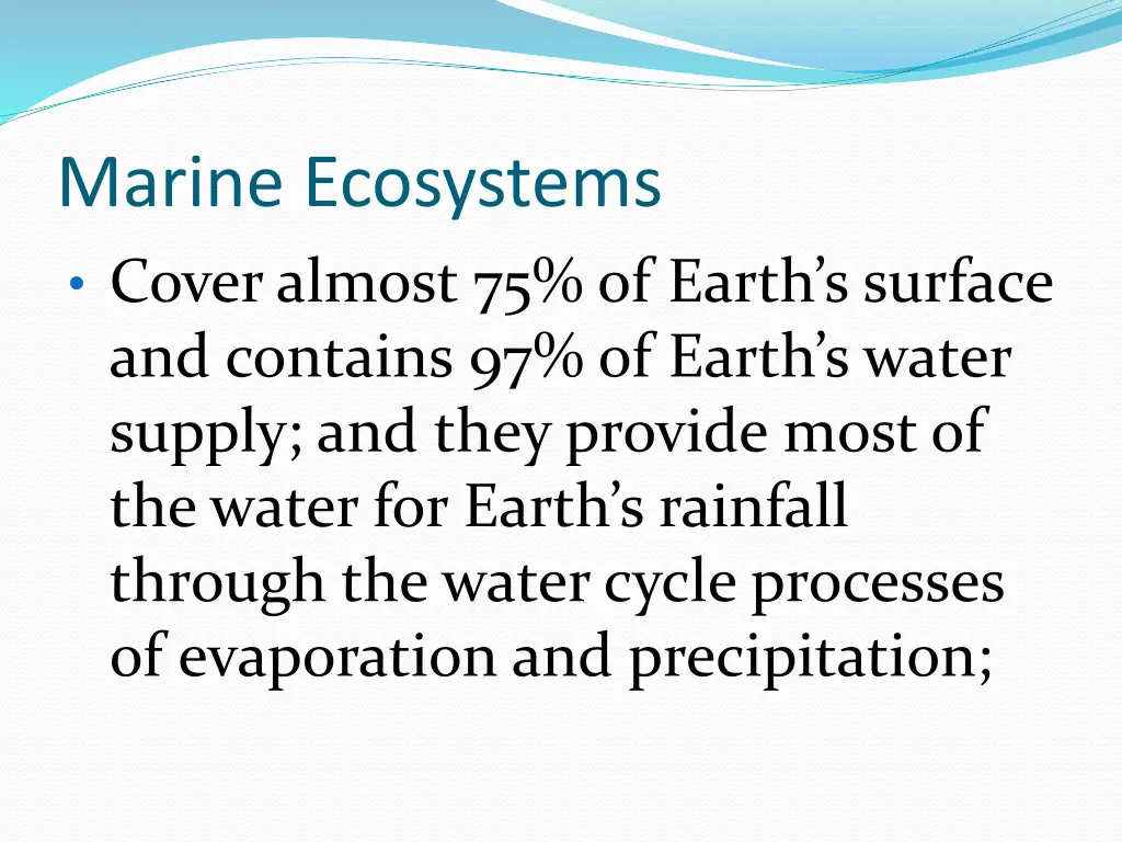 marine ecosystems