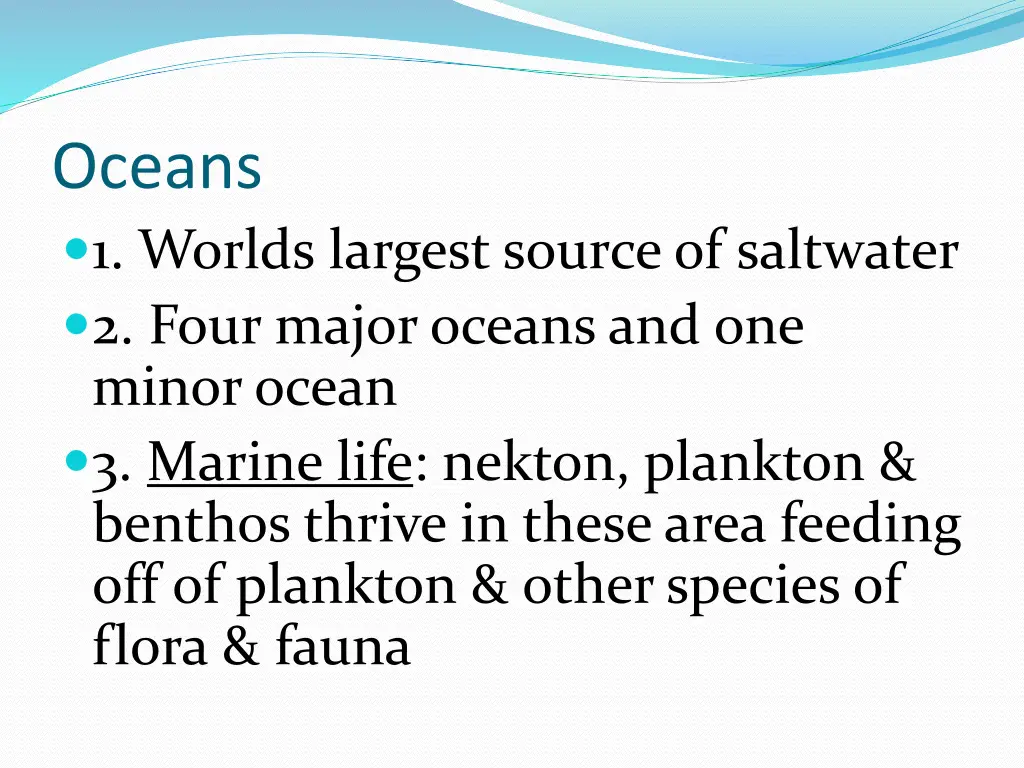 oceans 1 worlds largest source of saltwater