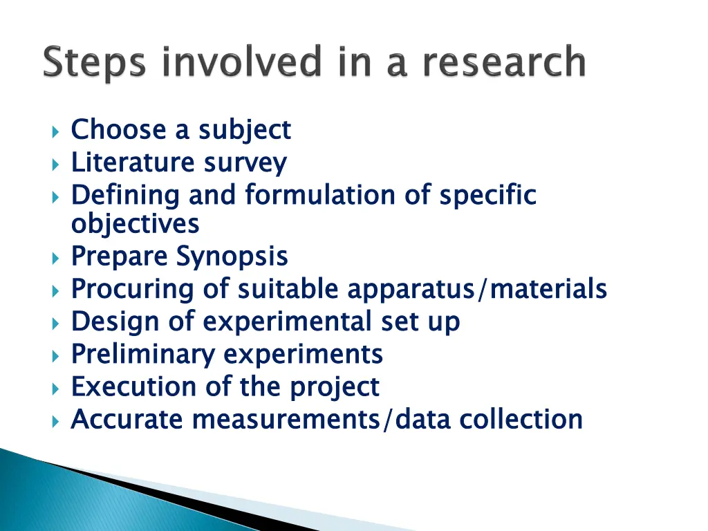 choose a subject literature survey defining