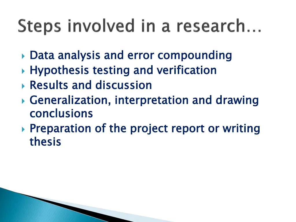 data analysis and error compounding hypothesis
