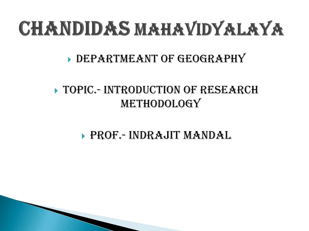 departmeant of geography