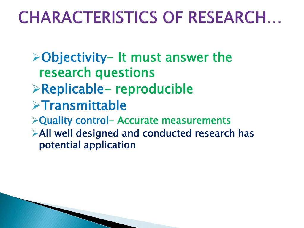 objectivity research questions replicable