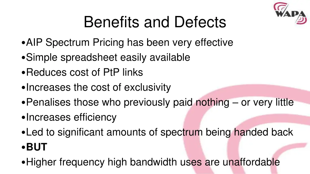 benefits and defects