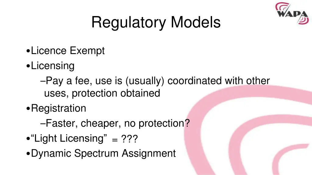 regulatory models