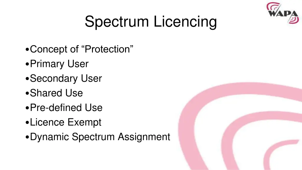 spectrum licencing