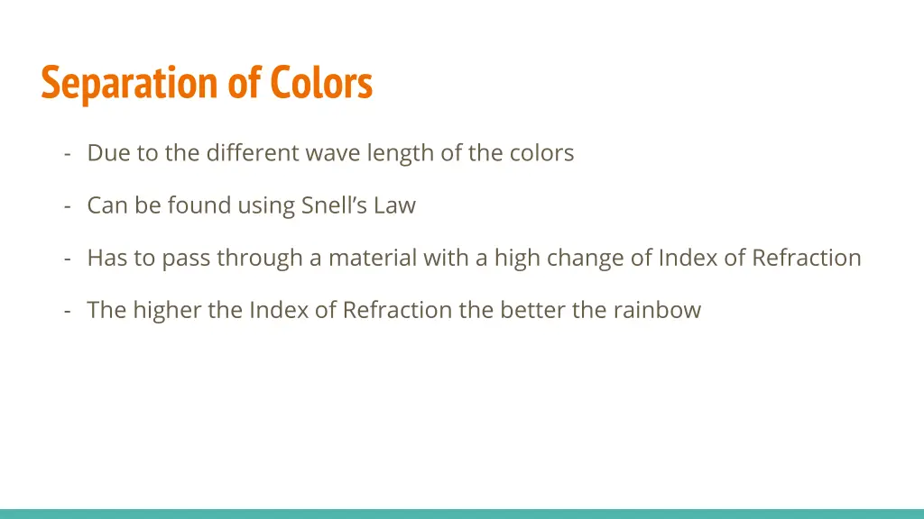 separation of colors