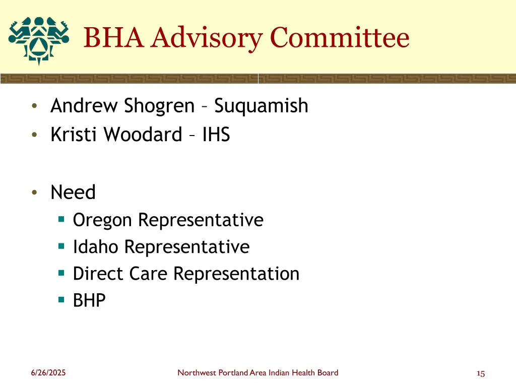 bha advisory committee