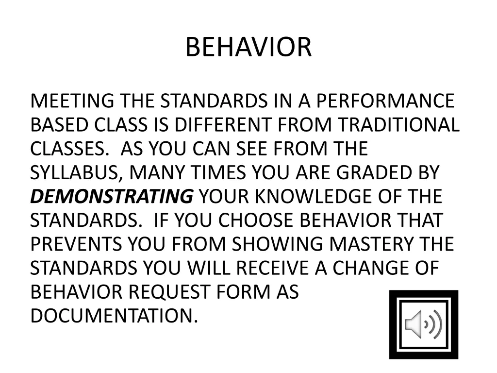 behavior