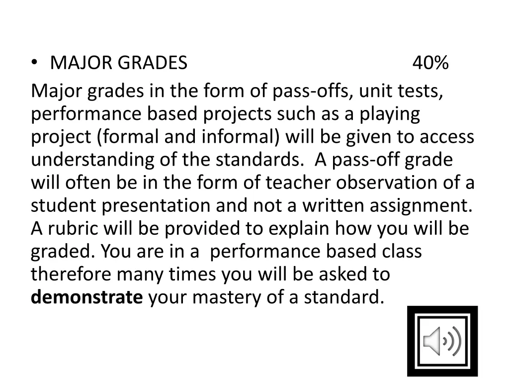 major grades major grades in the form of pass