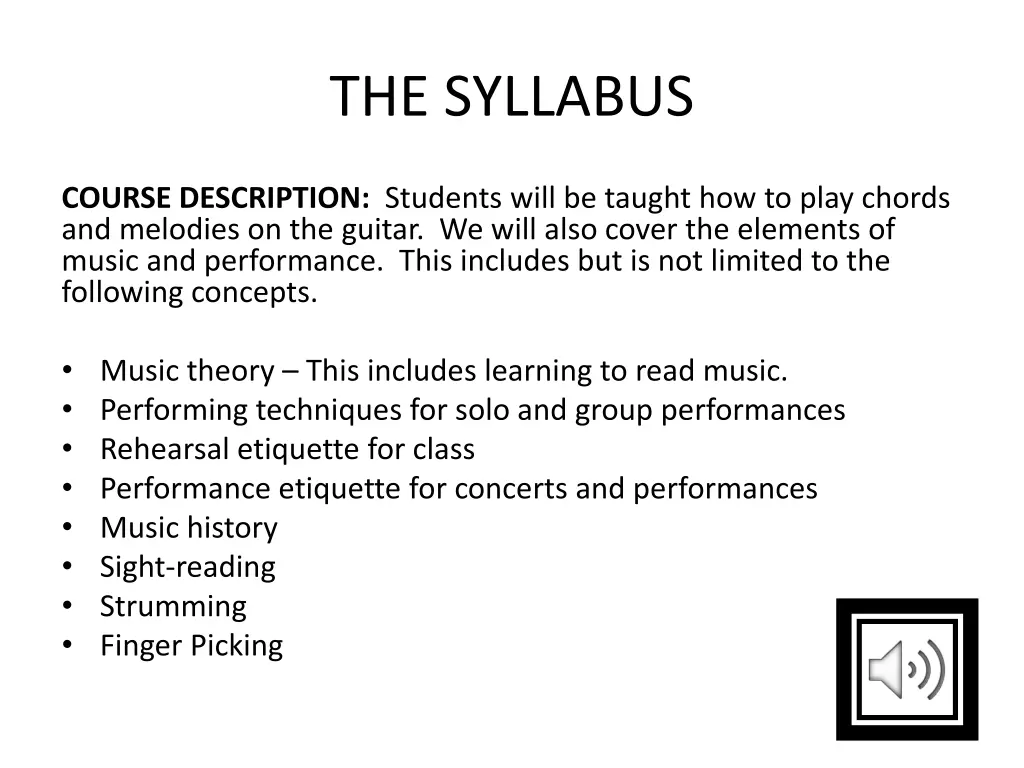 the syllabus