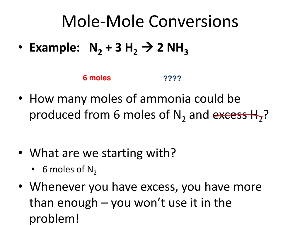 mole mole conversions