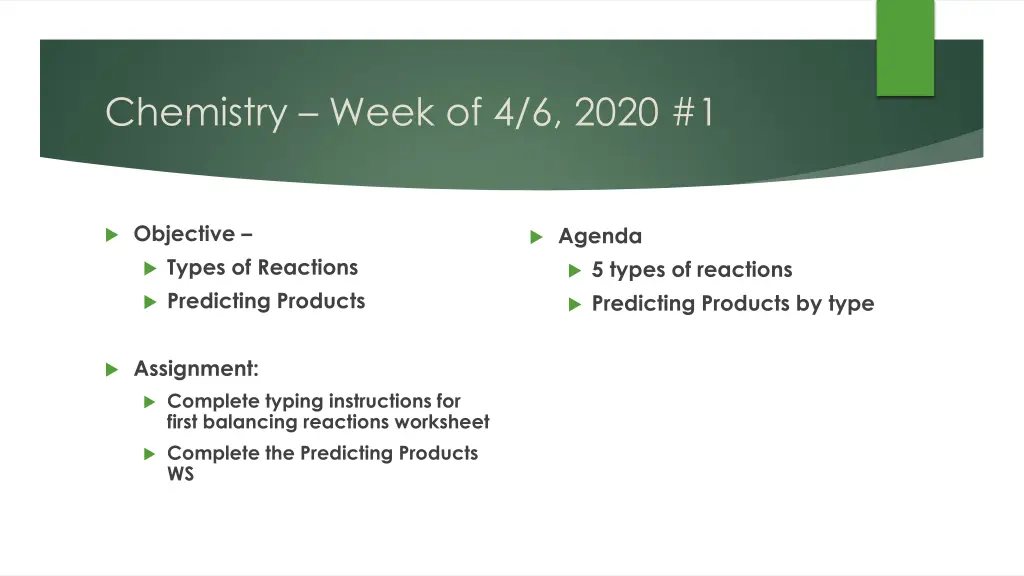 chemistry week of 4 6 2020 1