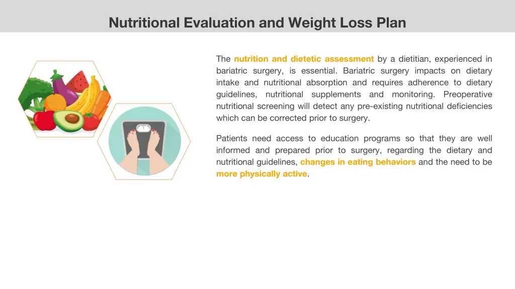 nutritional evaluation and weight loss plan