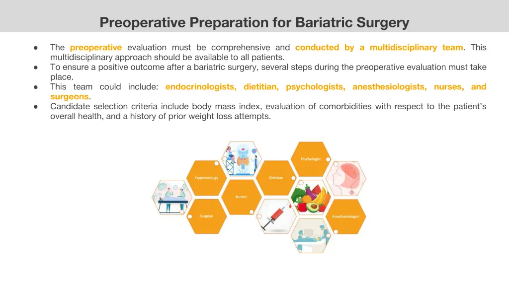 preoperative preparation for bariatric surgery