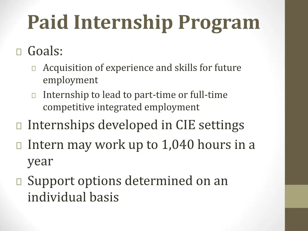 paid internship program