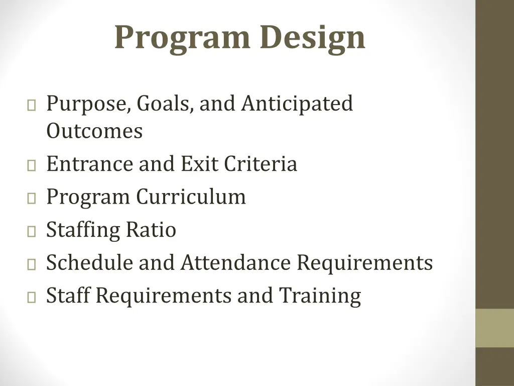 program design