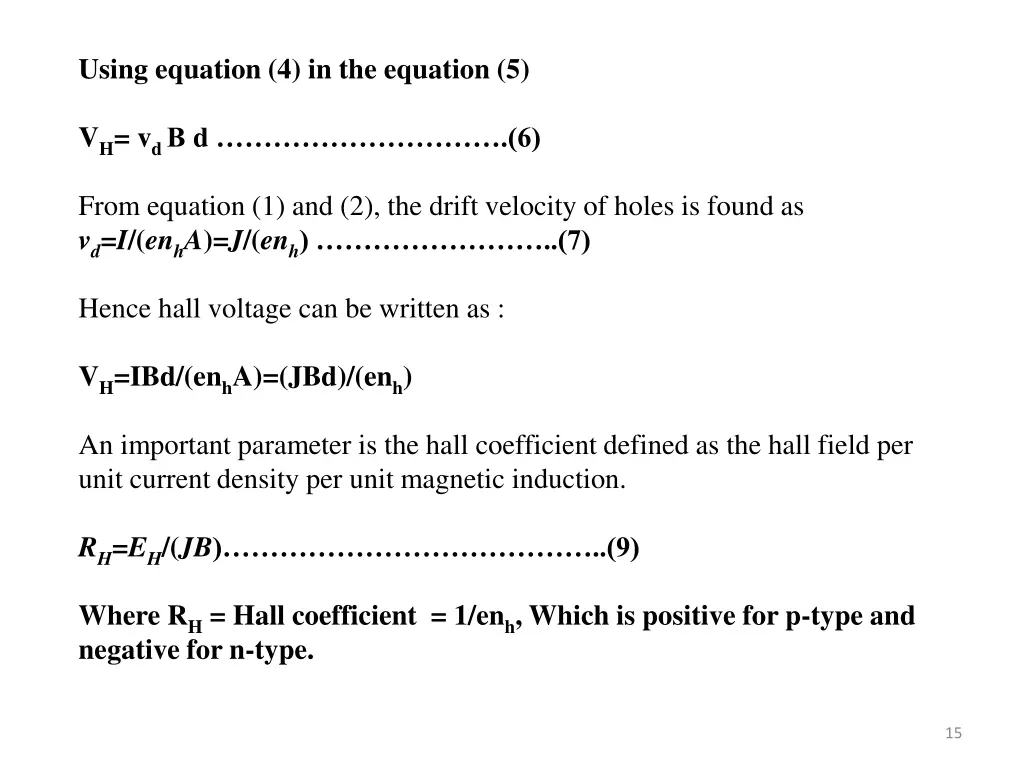 using equation 4 in the equation 5