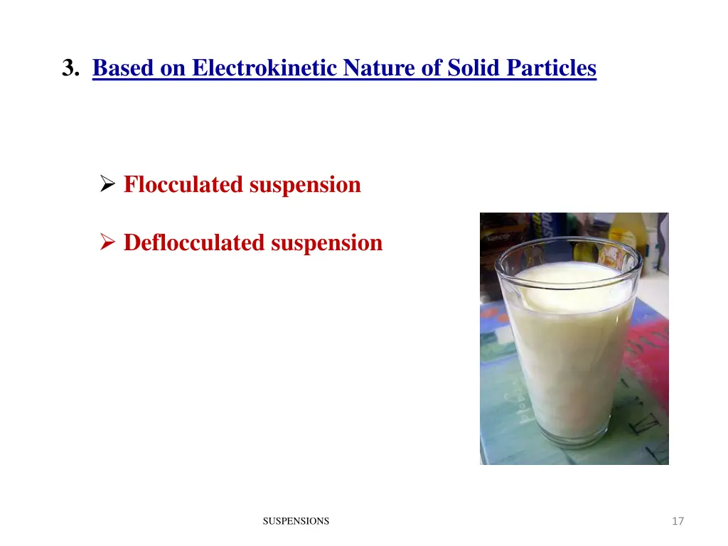 3 based on electrokinetic nature of solid