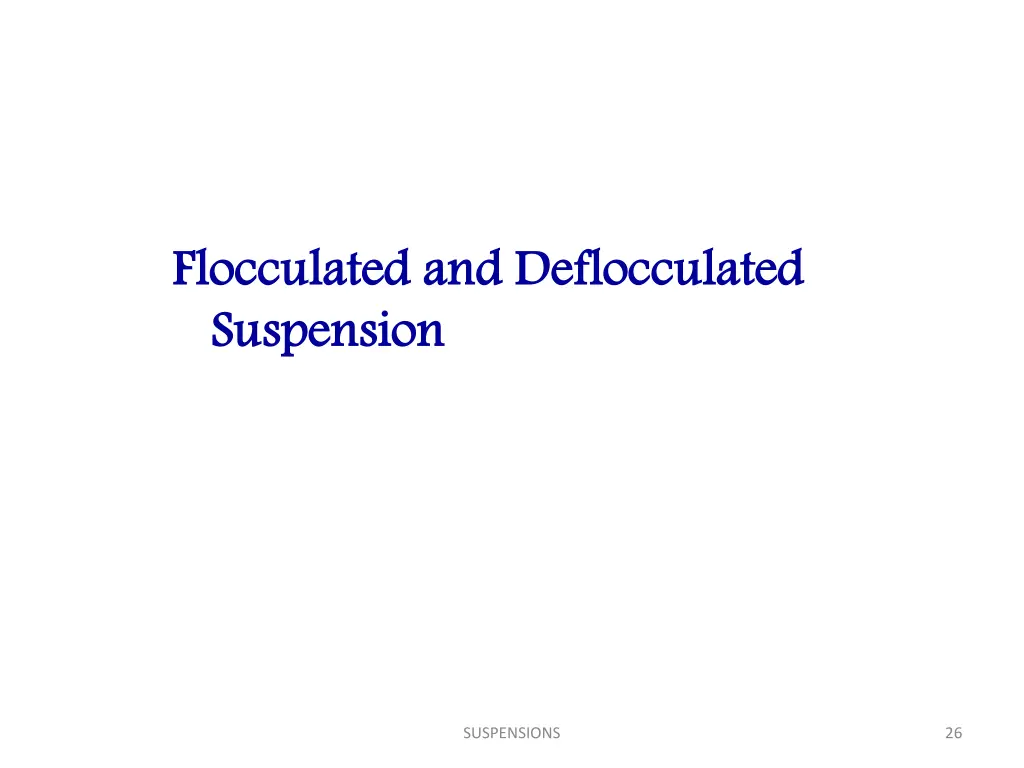 flocculated and deflocculated flocculated