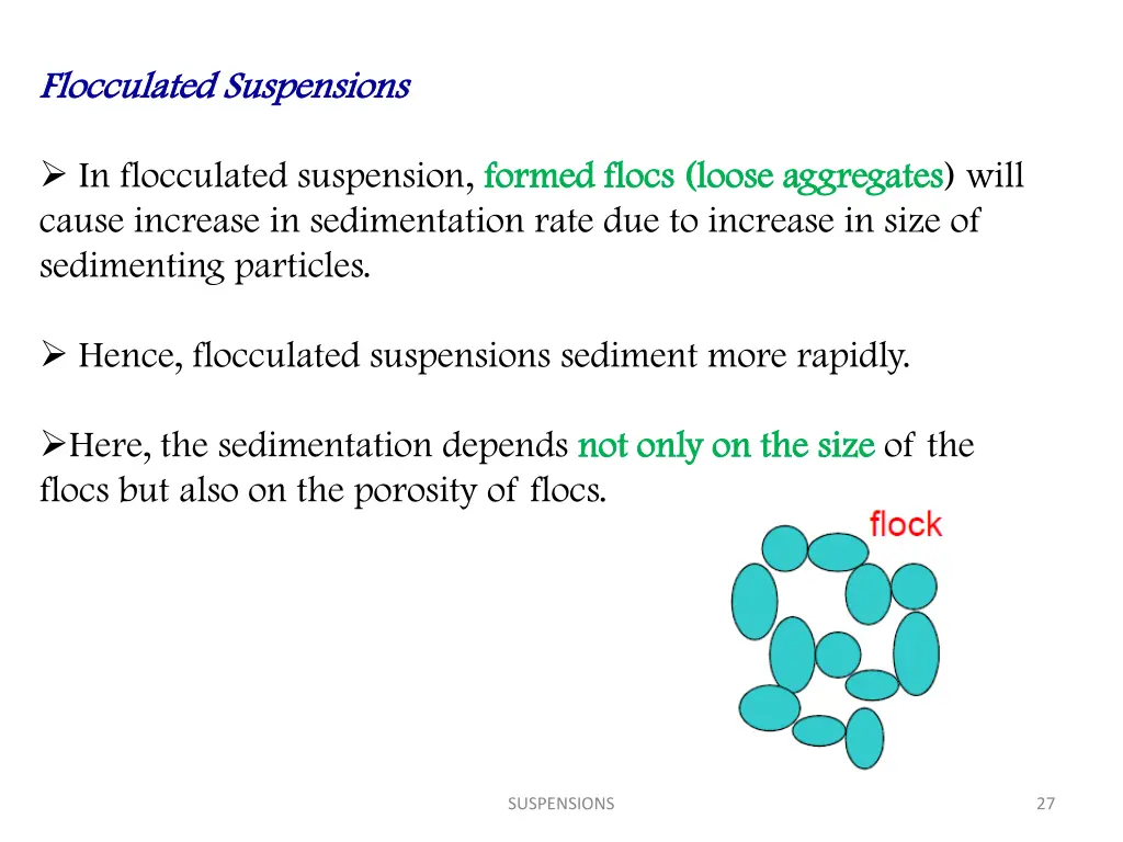 flocculated suspensions flocculated suspensions