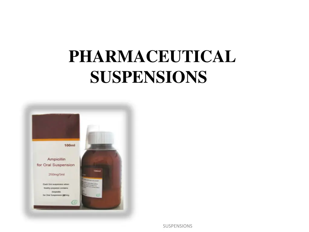 pharmaceutical suspensions