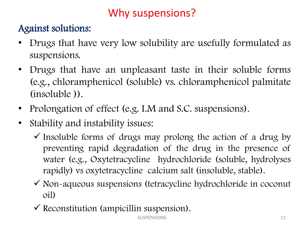 why suspensions 1