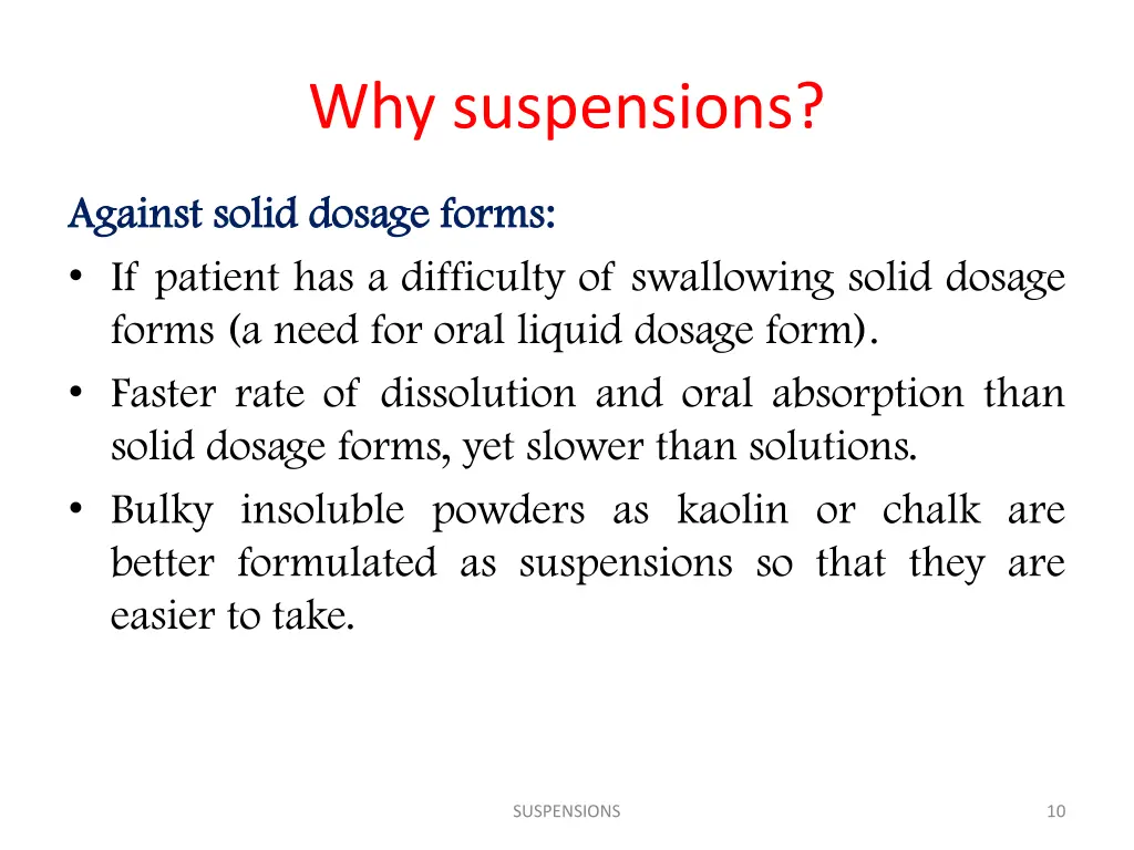 why suspensions