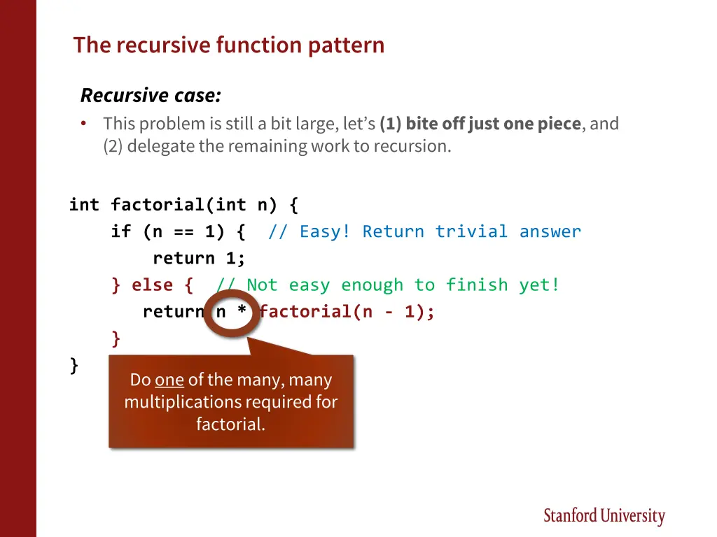 the recursive function pattern