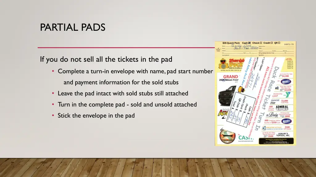 partial pads