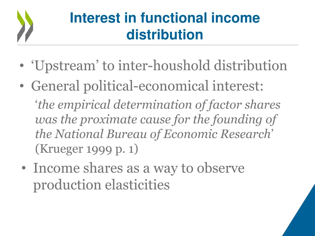 interest in functional income distribution