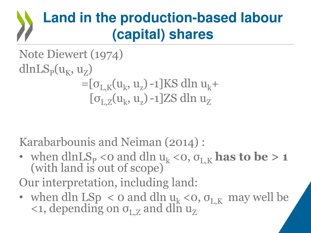 land in the production based labour capital shares