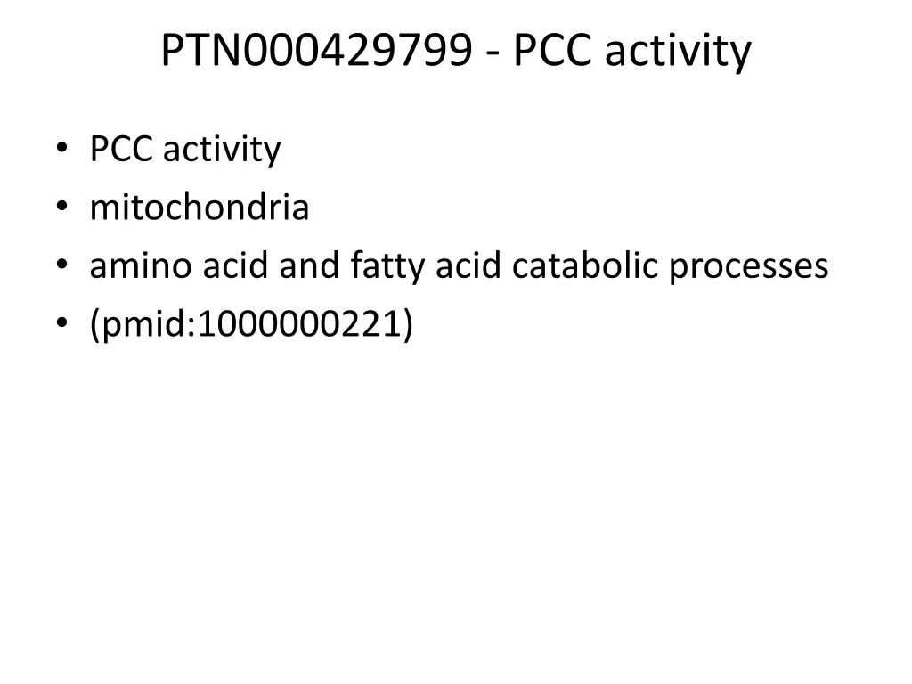 ptn000429799 pcc activity